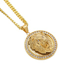 Hip Hop Men's Lion Head Pendant Necklace Bling Bling Iced Out Jewelry Gift