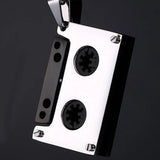 Hip Hop Titanium Steel Cassette Tape Pendant Necklace