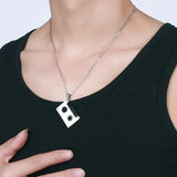 Hip Hop Titanium Steel Cassette Tape Pendant Necklace