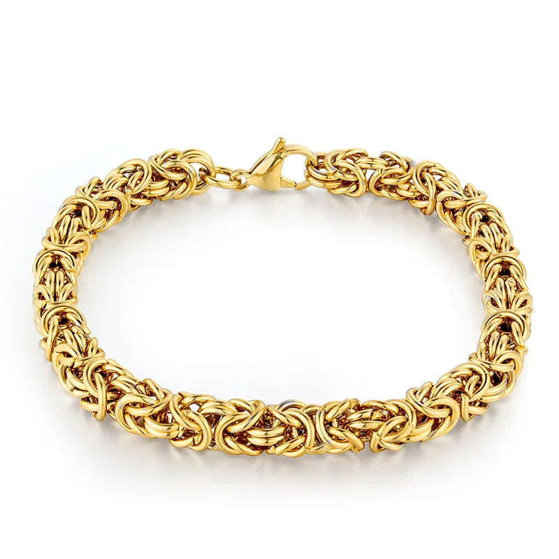 Stainless Steel Silver Chain Bracelets for Men Women