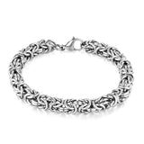 Stainless Steel Silver Chain Bracelets for Men Women