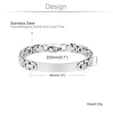 Stainless Steel Flat Byzantine Chain Bracelet for Men