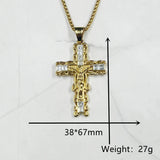 Cross Necklace Locket Gothic Halloween Punk Jesus Christ Gift