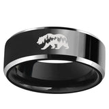 Laser Bears Mountain Tungsten Rings - Engagement Rings