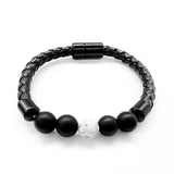 Men's Leather Bracelet Stainless Steel Magnet Hand-woven Jewelry Gift