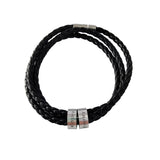 Custom Engraved Family Names Leather Bracelet