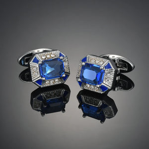 Men's Crystal Cufflinks High Cuff Links Wedding Gift