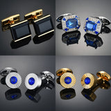 Men's Crystal Cufflinks High Cuff Links Wedding Gift