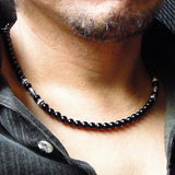 Green Magnesite Bloodstone Picture Jasper Stone Bead Necklace