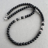 Green Magnesite Bloodstone Picture Jasper Stone Bead Necklace