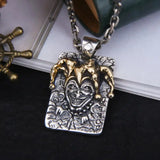 Playing Card Clown Pendant Retro Personality Gift