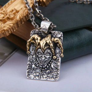 Playing Card Clown Pendant Retro Personality Gift