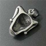 Men's Stainless Steel Big Crown Skull Pendant