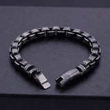 Solid Stainless Steel Chain Bracelet 9MM Wide Vintage Jewelry