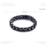 Solid Stainless Steel Chain Bracelet 9MM Wide Vintage Jewelry