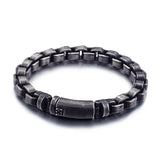 Solid Stainless Steel Chain Bracelet 9MM Wide Vintage Jewelry