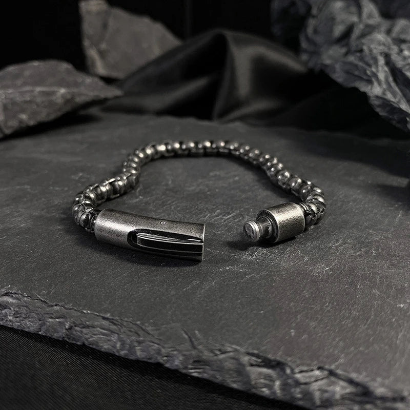 Heavy Antique Silver Bracelet for Men