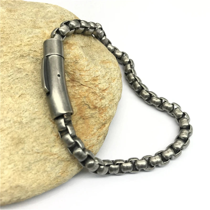 Heavy Antique Silver Bracelet for Men