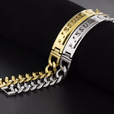 Stainless Steel Jesus Link Chain Bracelet Hombre Silver