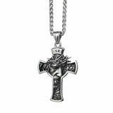 Stainless Steel Jesus Christ Crucifix Cross Pendant Necklace