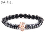 Egyptian Pharaoh Charm Hematite Stone Beads Bracelet Men's Jewelry
