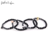 Egyptian Pharaoh Charm Hematite Stone Beads Bracelet Men's Jewelry