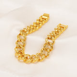 Thick Chain Bracelets Men Women African Dubai Wedding Jewelry