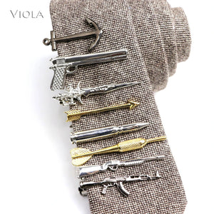 Men's Tool Box Weapon Clamp Copper Stainless Metal Clip Sword Gun Anchor Tie Bar