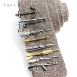 Men's Tool Box Weapon Clamp Copper Stainless Metal Clip Sword Gun Anchor Tie Bar