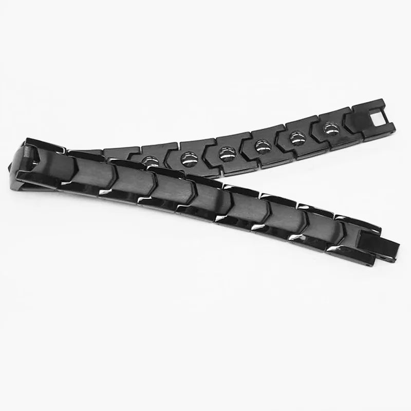 Vintage Stainless Steel Magnetic Pain Relief Bracelet for Men