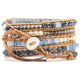Natural Shell Stones Beaded Bracelet Punk Jewelry