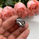 Tungsten Carbide Deer Antler& Wood Arrow Inlay Wedding Bands