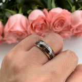 Tungsten Carbide Deer Antler& Wood Arrow Inlay Wedding Bands