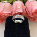 Tungsten Carbide Rings Meteorite Rose Arrow Inlay 8MM Comfort Fit