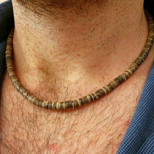 Brown Beaded Surfer Necklace for Men