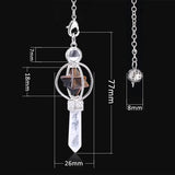 Merkaba Dowsing Pendulum Natural Stone Crystal Pink Star Reiki Healing