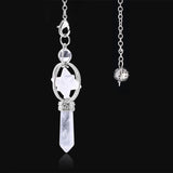 Merkaba Dowsing Pendulum Natural Stone Crystal Pink Star Reiki Healing