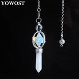 Merkaba Dowsing Quartz Opal Reiki Healing Pendulum Pendant