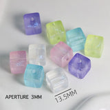 Mermaid Glitter Cube Luminous Glow Beads for DIY Jewelry Making