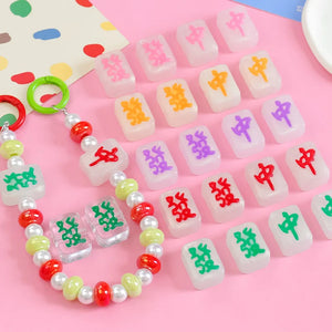 Mermaid Glitter Glow Mahjong Beads DIY Accessories