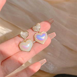 Mermaid Pearl Earrings Light Micro Set Net Red Sweet Earrings Women's Jewelry