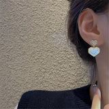Mermaid Pearl Earrings Light Micro Set Net Red Sweet Earrings Women's Jewelry