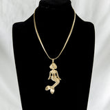 Mermaid Shaped High Pendant Necklaces Golden Wedding Party