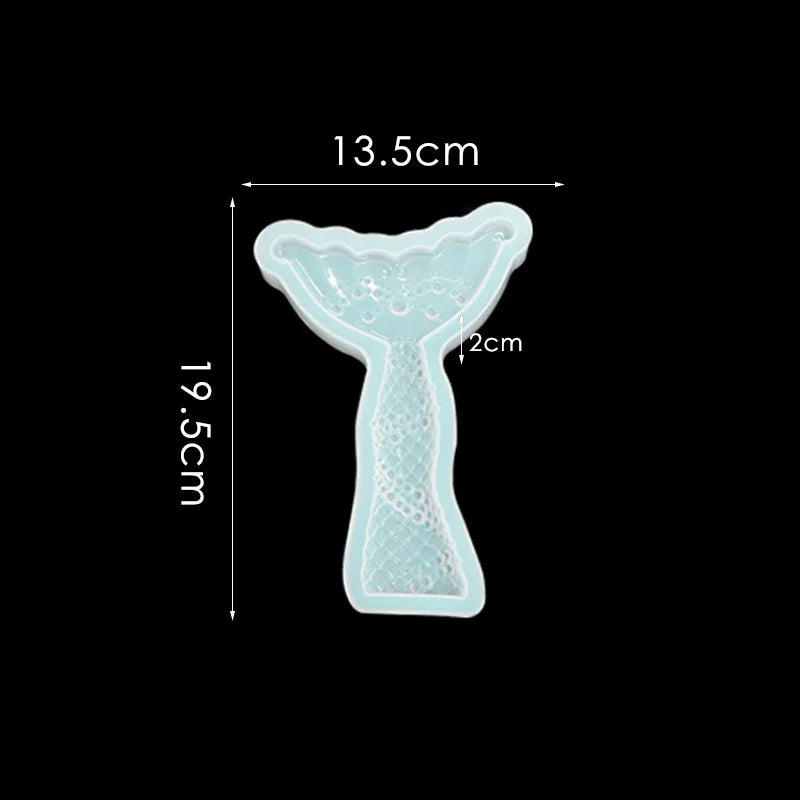 Mermaid Tail Epoxy Mould Small Medium Large Fishtail Shaped Silicone Moulds