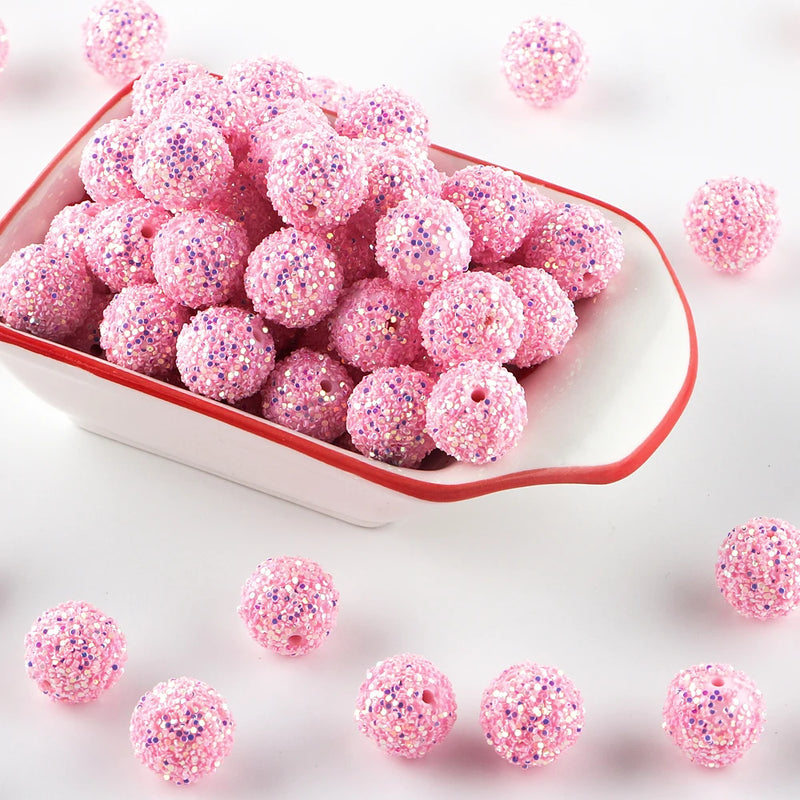 Mermaid Tears Sequins Acrylic Round Beads for DIY Jewelry Making