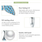 Mermaid Tail Pearl Pendant 925 Sterling Silver