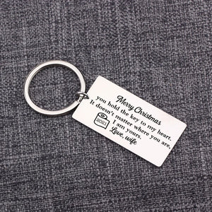 Christmas Keychain Husband Gift: You Hold The Key To My Heart