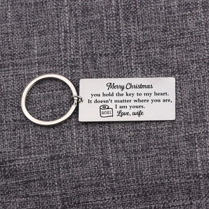 Christmas Keychain Husband Gift: You Hold The Key To My Heart