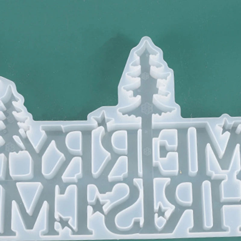 Christmas Ornaments Resin Mold DIY Crafts Xmas Decorations Silicone Mould
