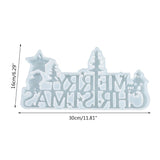Christmas Letters Ornaments Epoxy Resin Mold Xmas Decorations Silicone Mould
